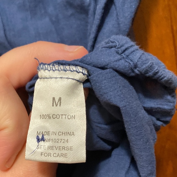 Grand & Greene Royal Blue Cap Sleeve Blouse - Picture 6 of 7